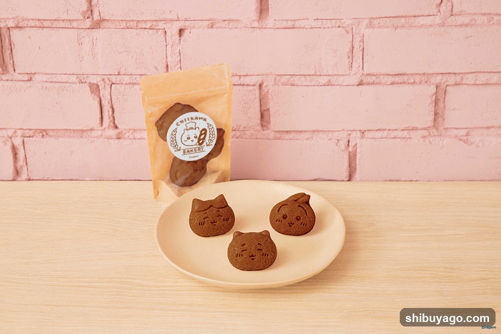 Cat-shaped cookies display