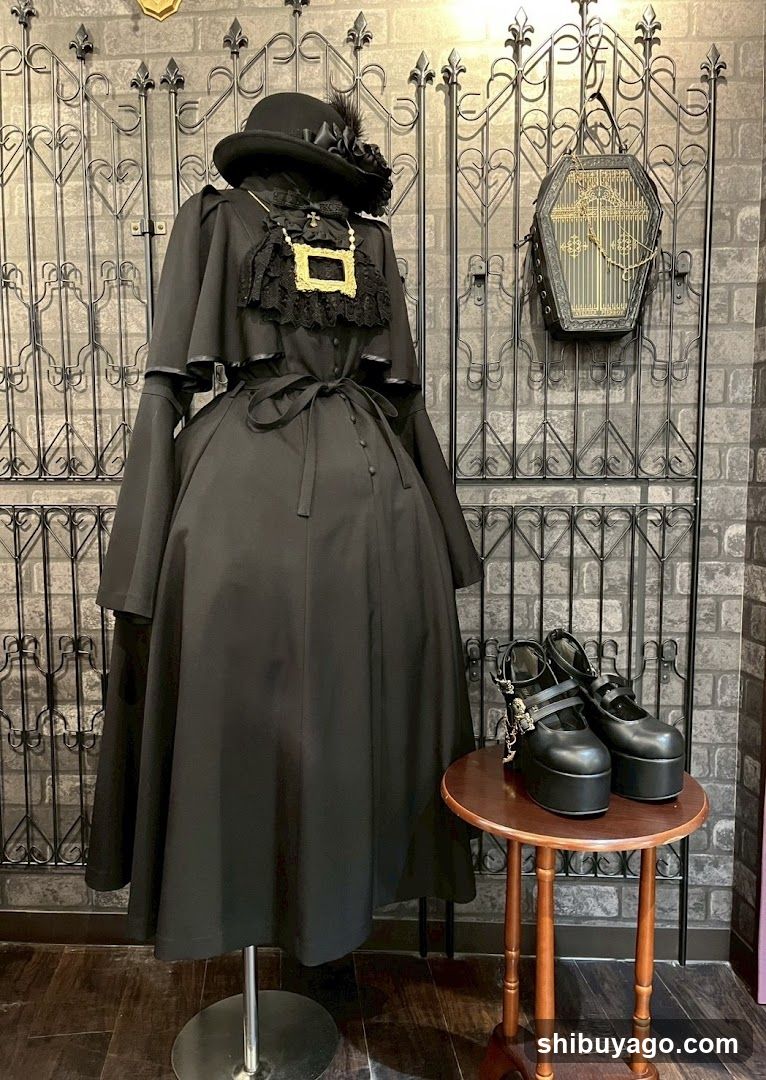 Black Gothic Fashion Display
