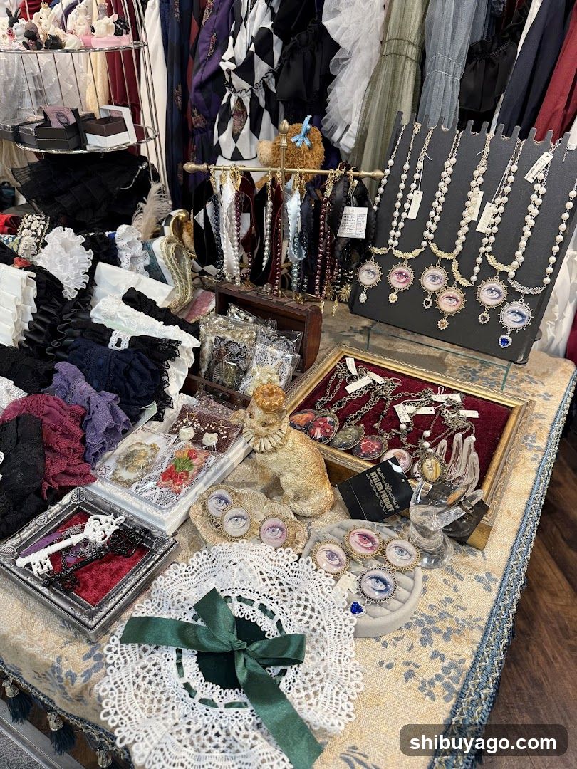 Vintage Jewelry and Accessories Display