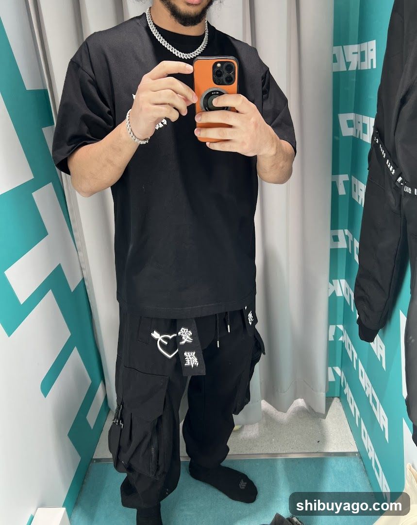 Mirror selfie in clothing store