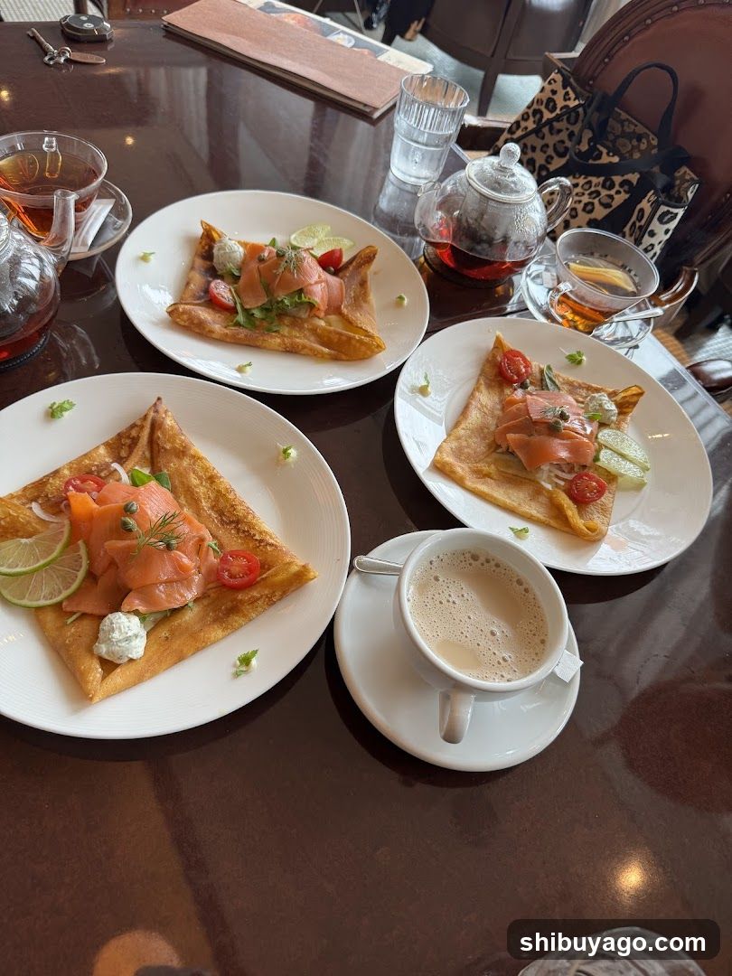 Breakfast with Salmon Crepes