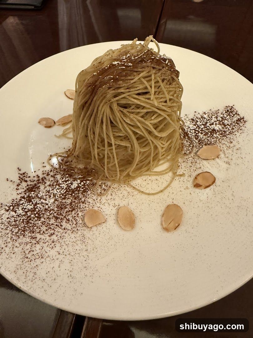 Pasta Dish with Almonds and Cocoa Dusting