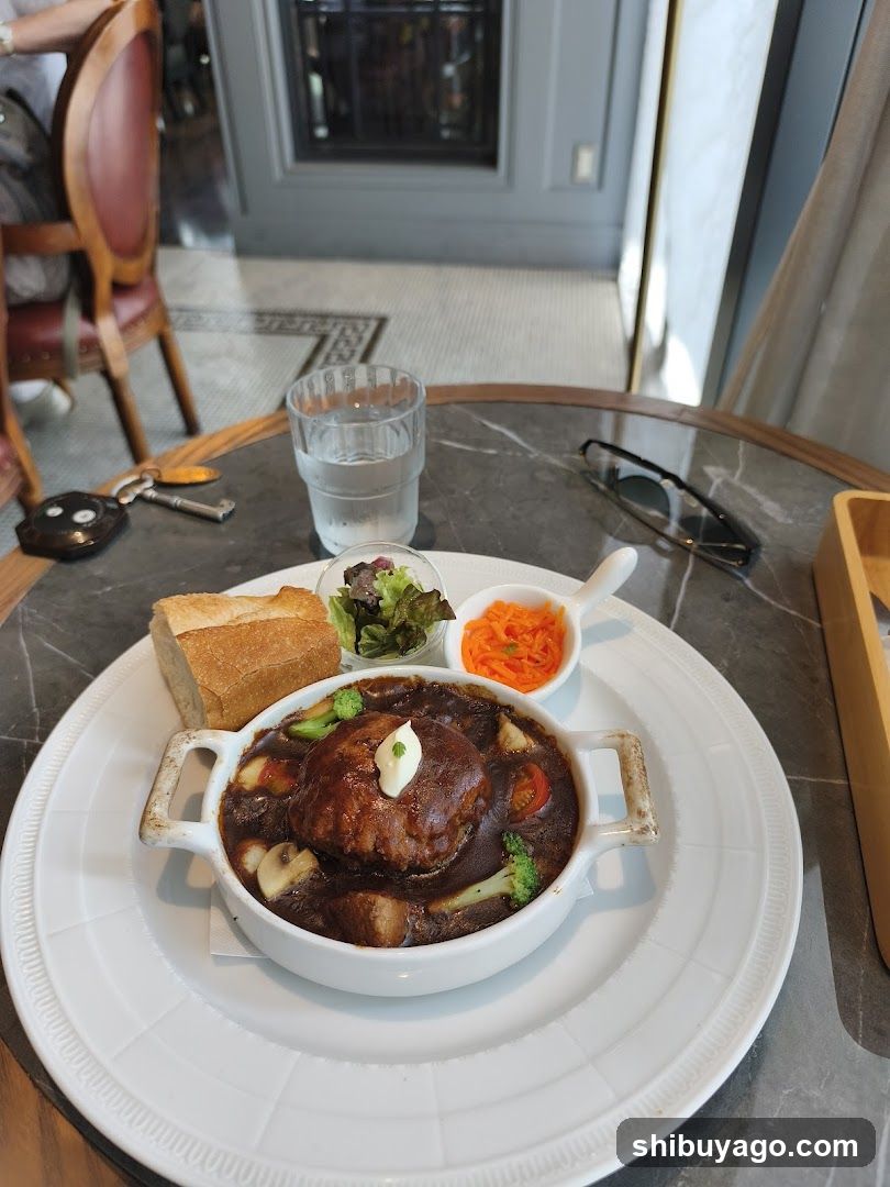 Dish with Beef Stew and Side Dishes