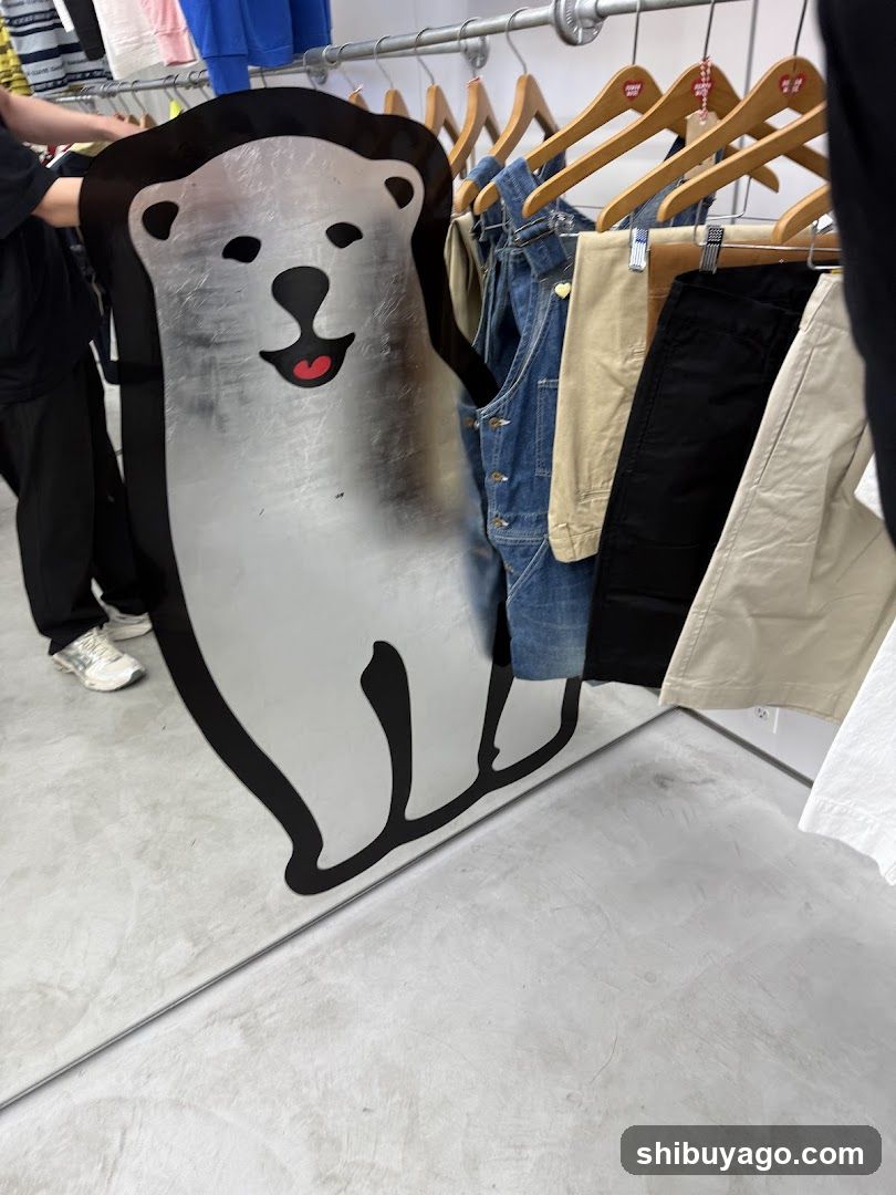 Clothing Store Interior with Polar Bear Display