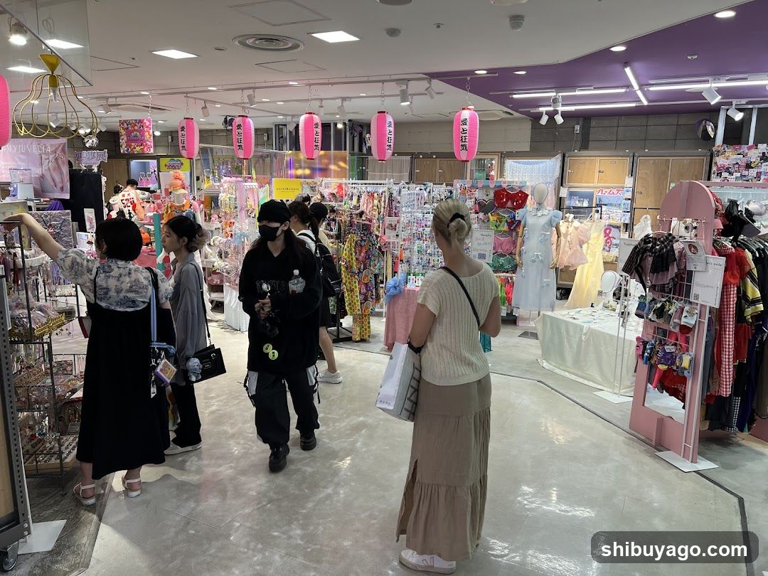 Interior of a Japanese gift shop or department store