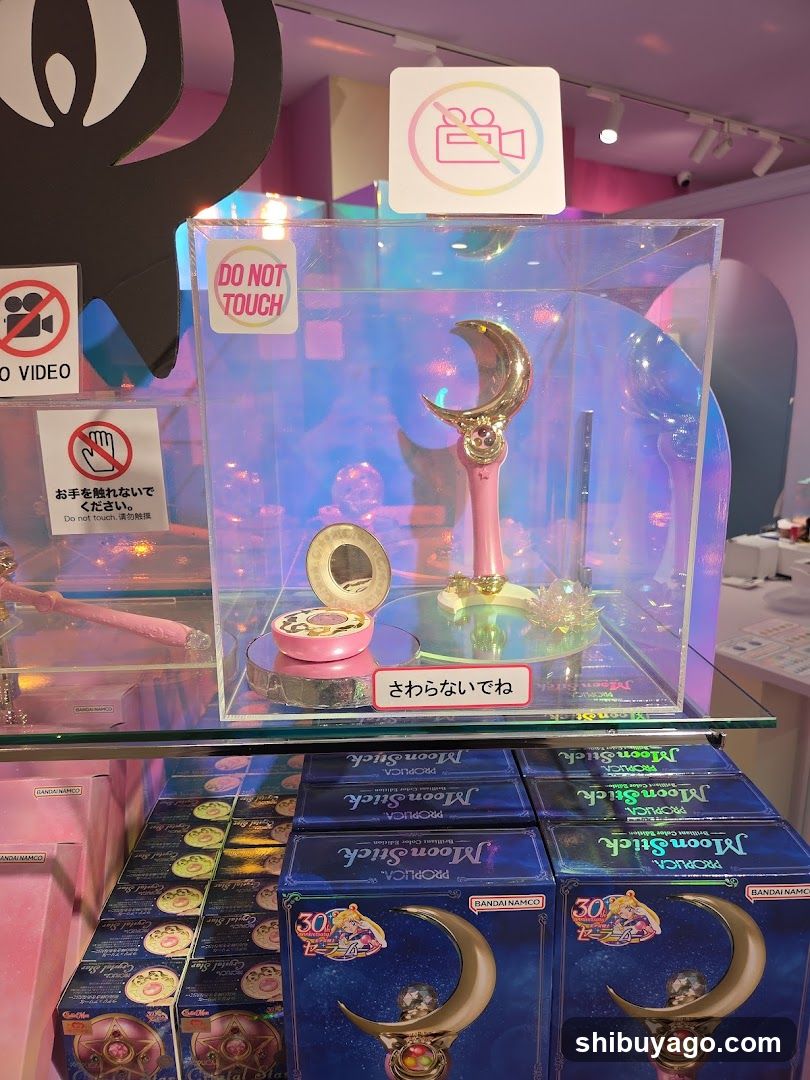 Merchandise Display with Moon Stick Item
