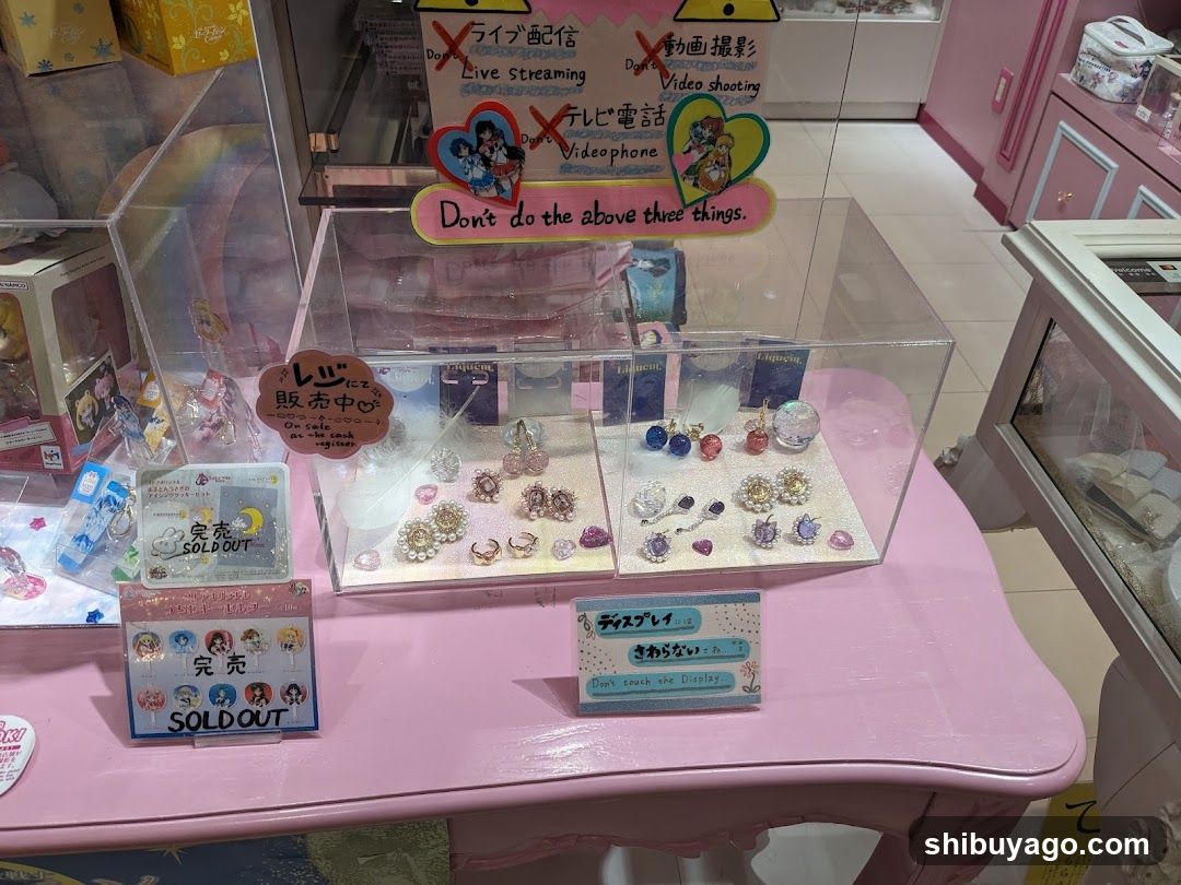 Display of merchandise in a shop