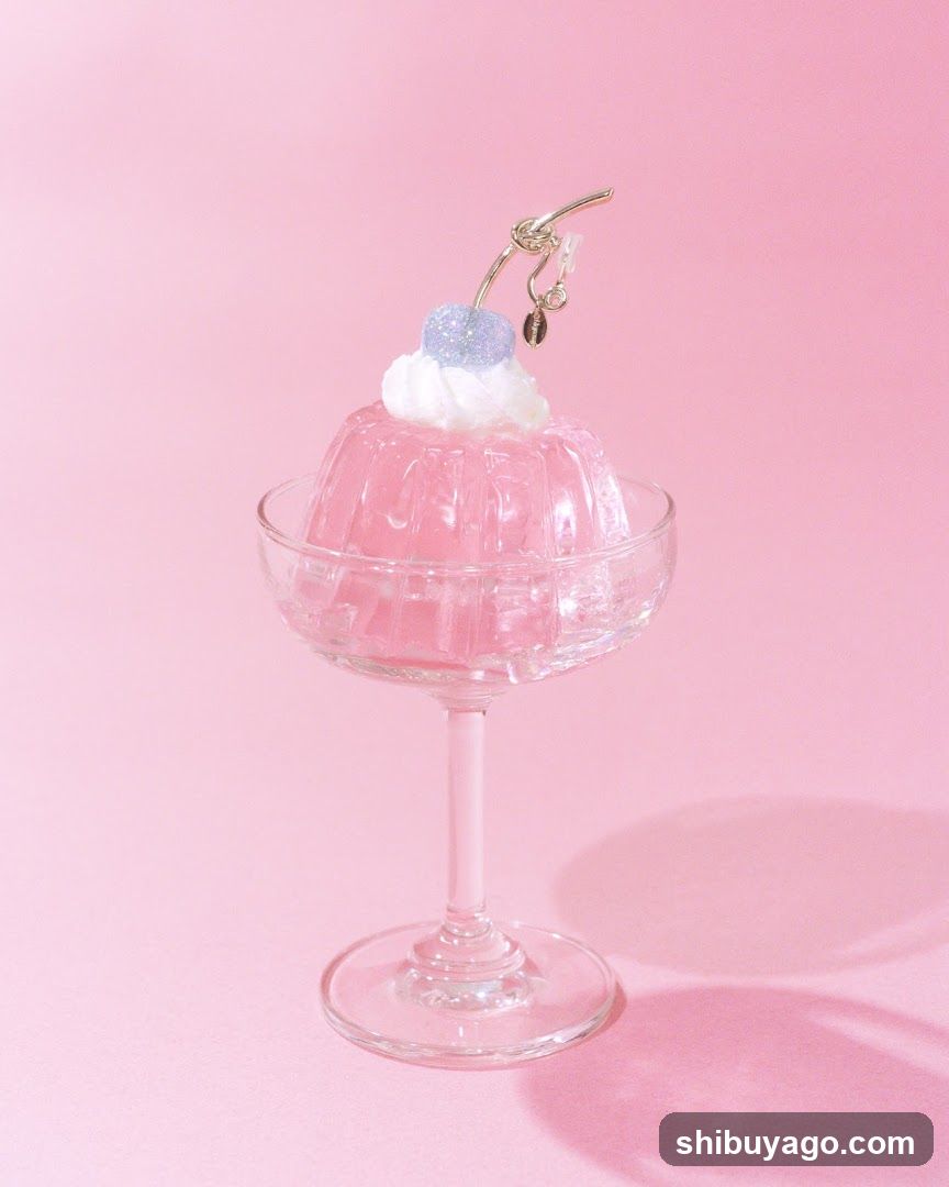 Pink Dessert in Glass Cup