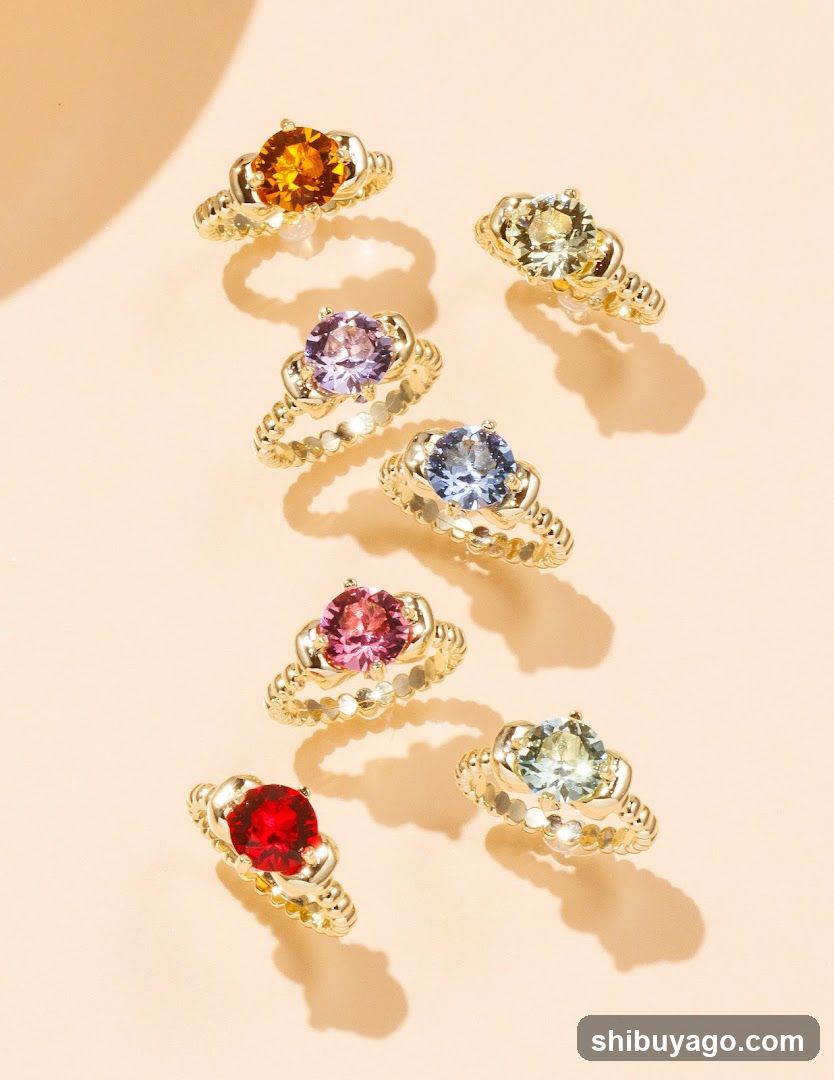 Colorful Gemstone Rings Collection