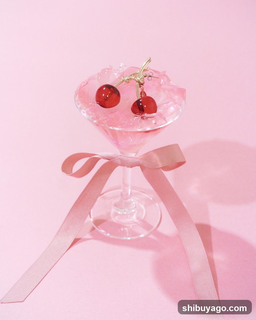 Cherry Earrings in Pink Glass