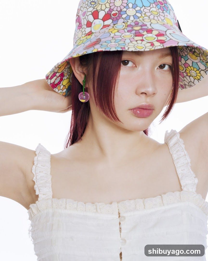 Fashion Portrait with Floral Hat