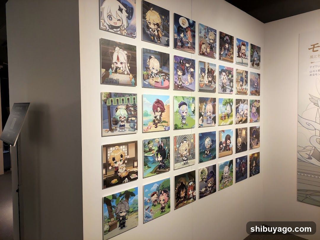 Character Art Exhibition Wall Display