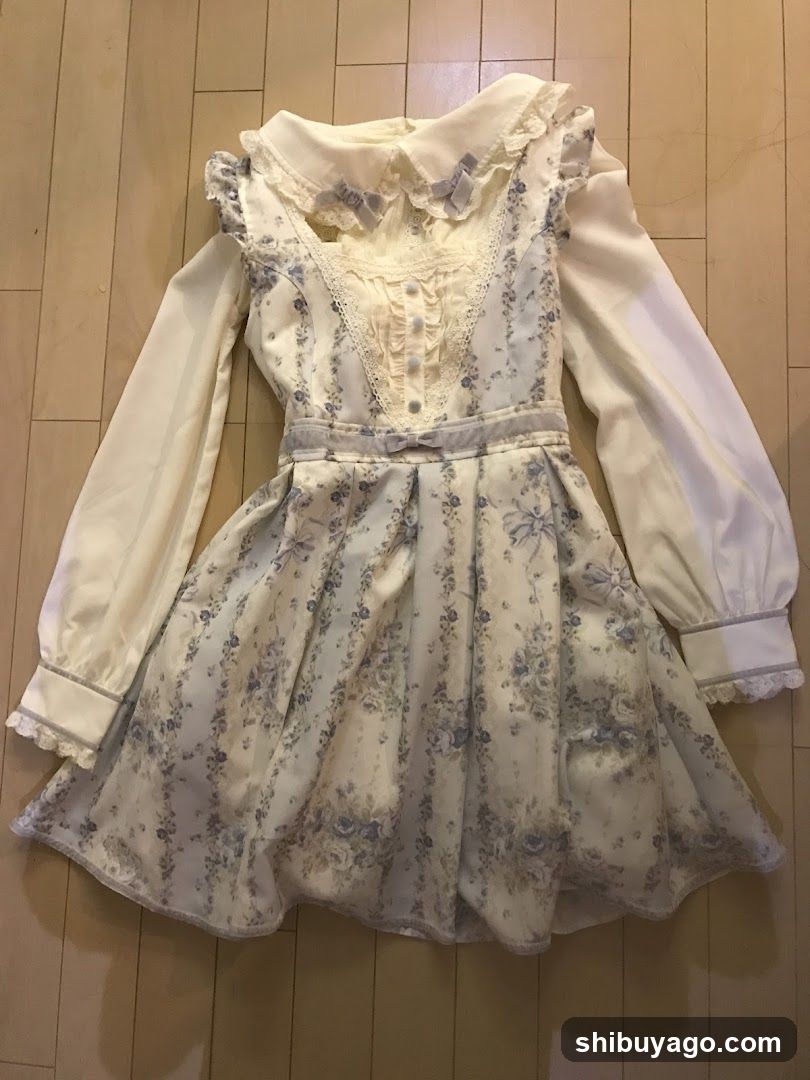 Floral Dress with Lace Collar
