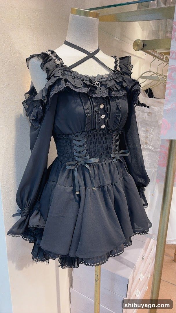 Black Gothic Lolita Dress Display