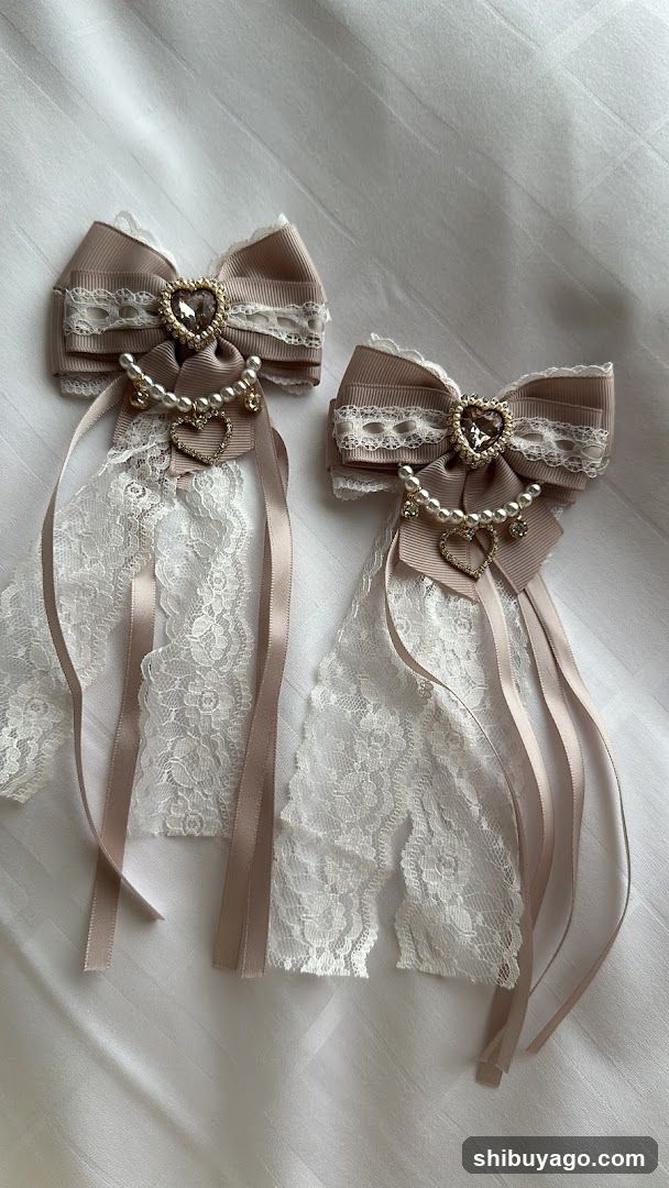 Lace and Ribbon Bow Set