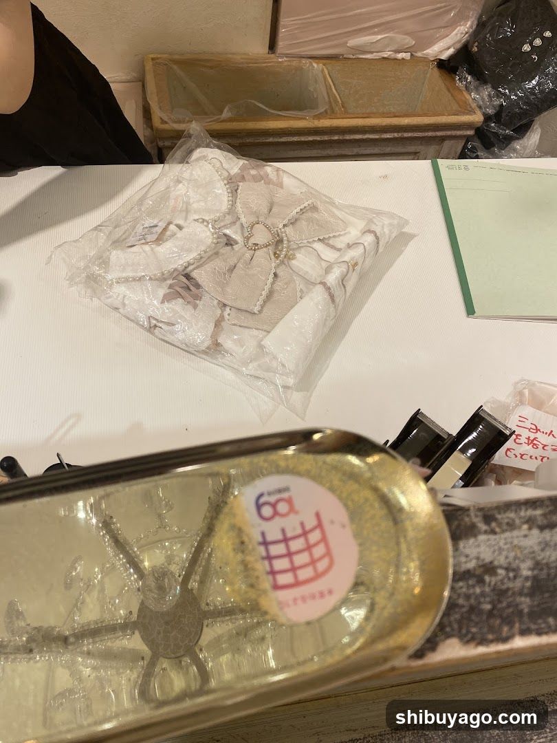 Packaged items on counter