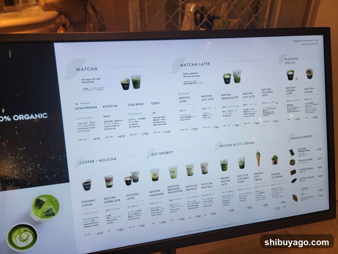 Matcha Menu Board