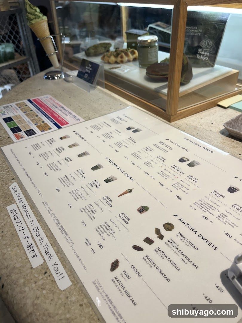 Matcha Cafe Interior Display