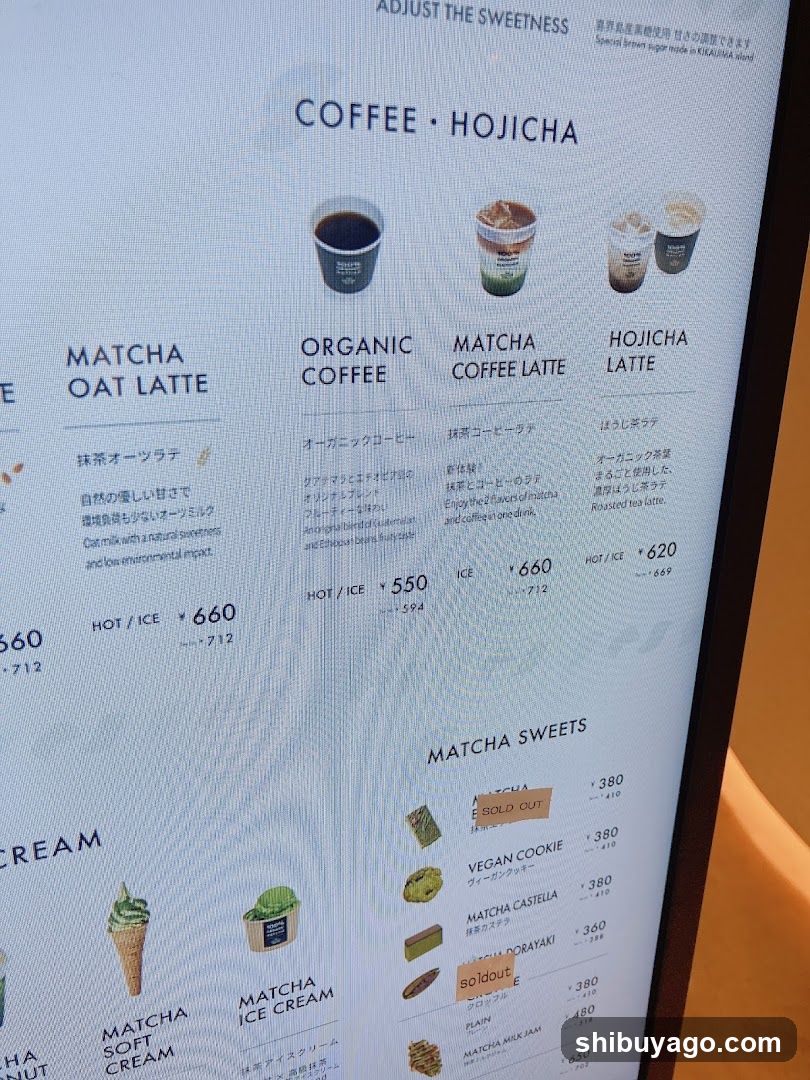 Coffee and Matcha Menu Board