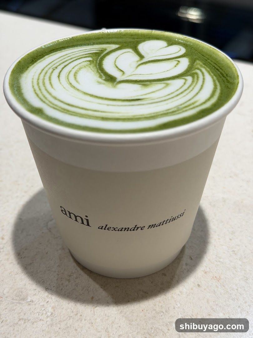 Matcha Latte in Paper Cup