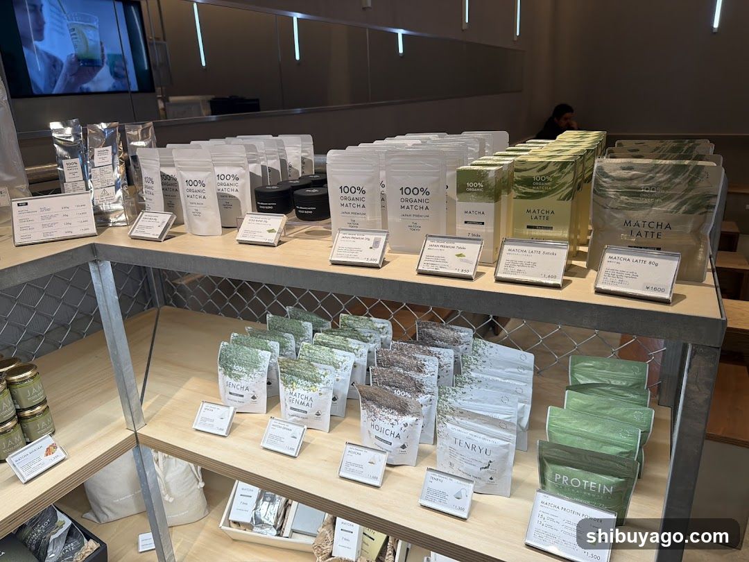 Matcha and Tea Product Display