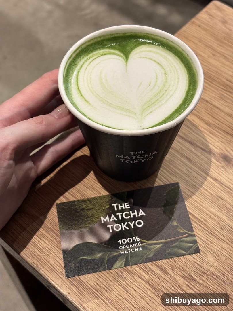 Matcha Latte with Card