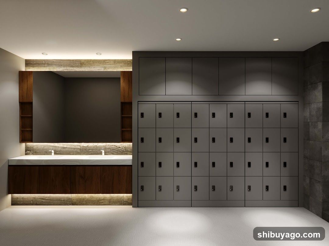 Modern Locker Room Interior