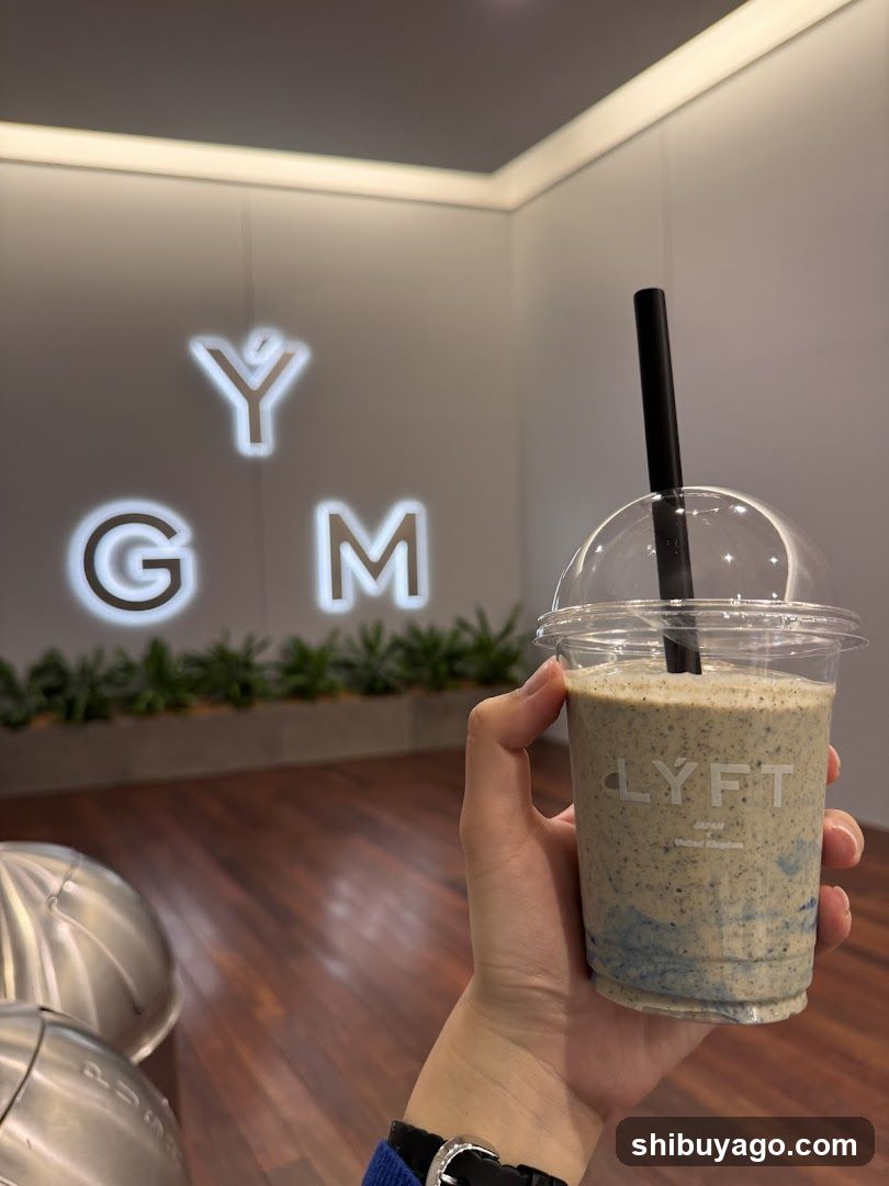 Lyft Drink with Gym Signage