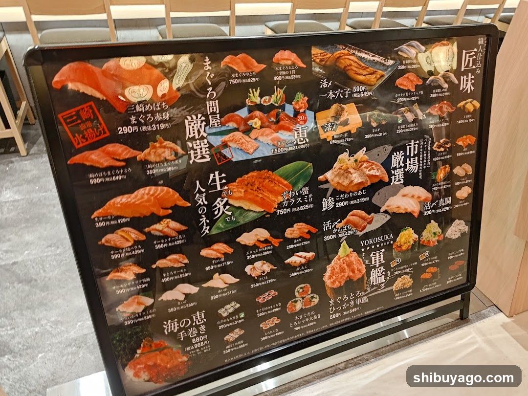 Sushi Menu Board