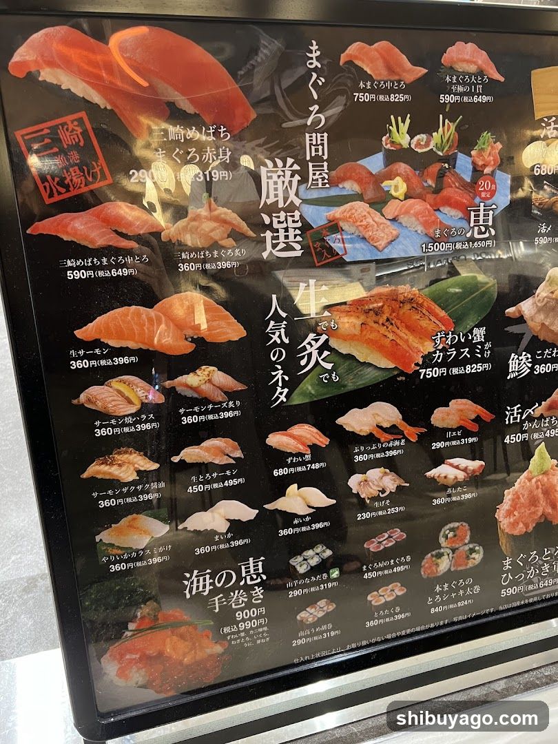 Sushi Menu Board