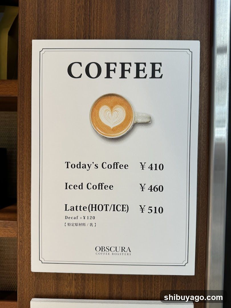 Coffee Menu Board