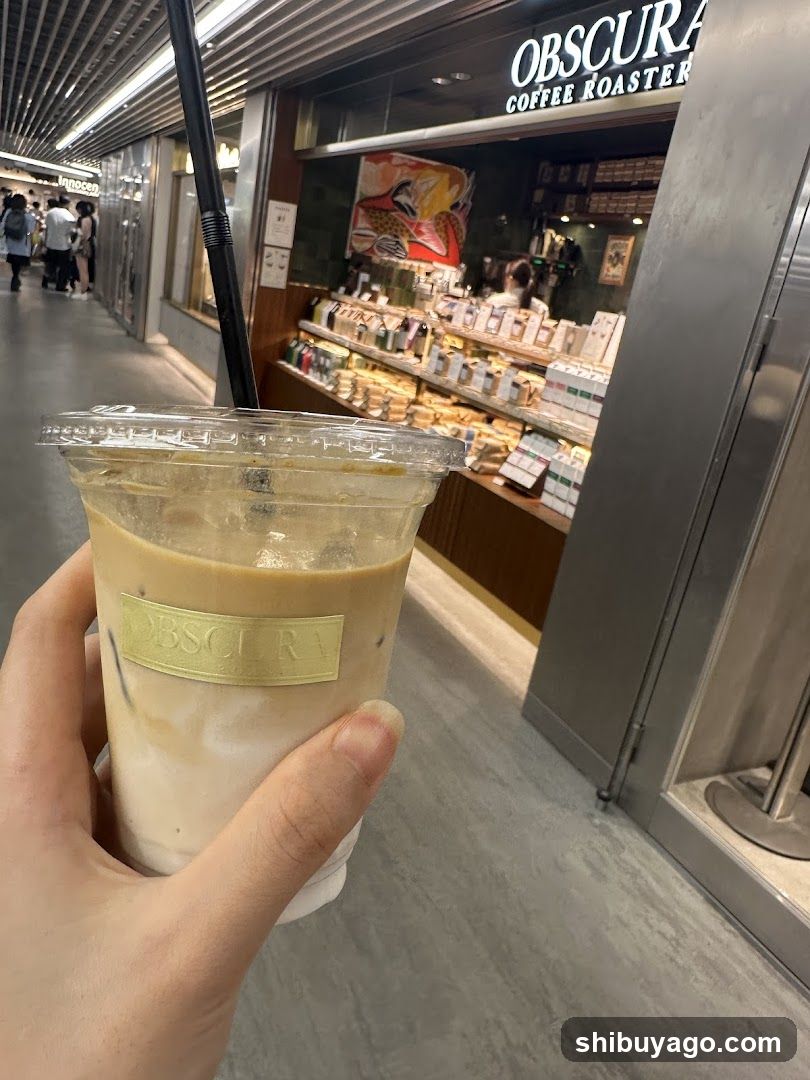 Iced coffee at Obscura Coffee Roaster