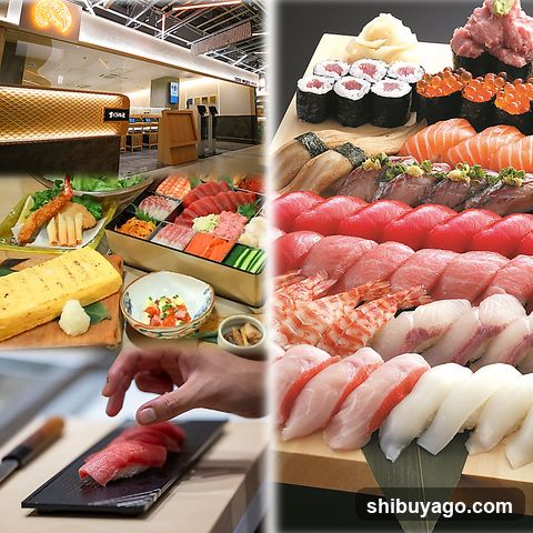 Sushi and Sashimi Display