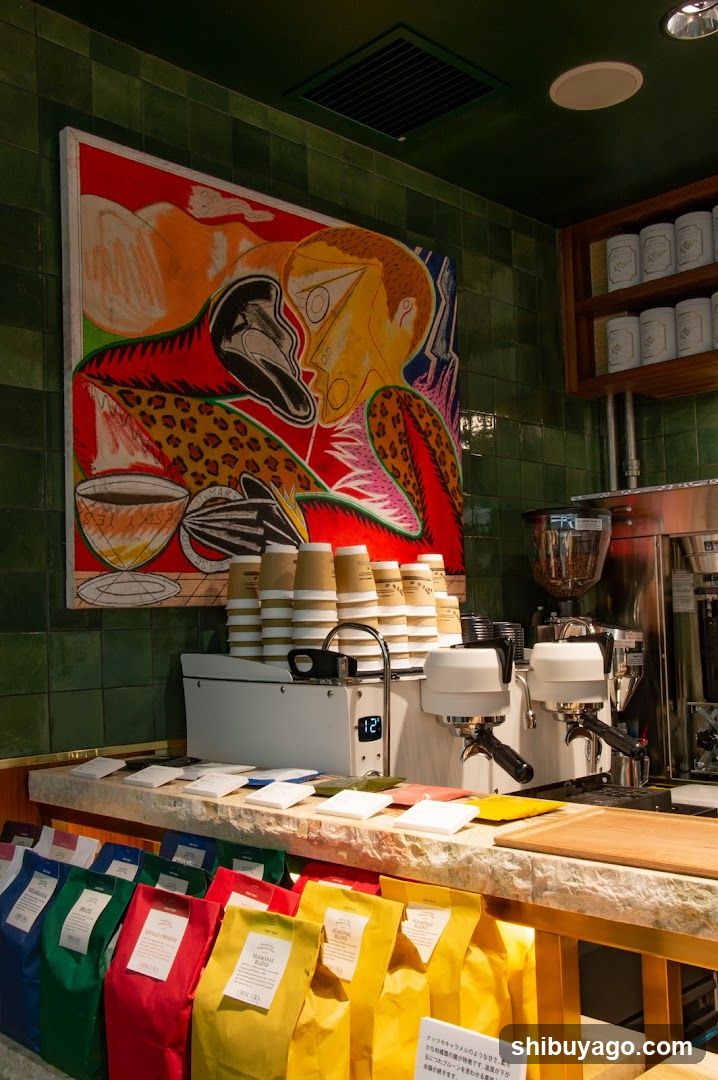 Coffee Shop Interior with Artwork
