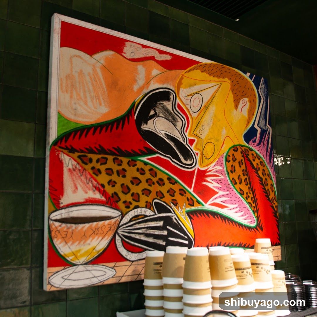 Abstract Art with Coffee Cups