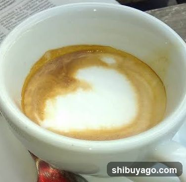 Cup of Latte with Artwork