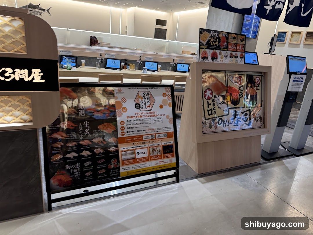 Sushi Restaurant Interior Display