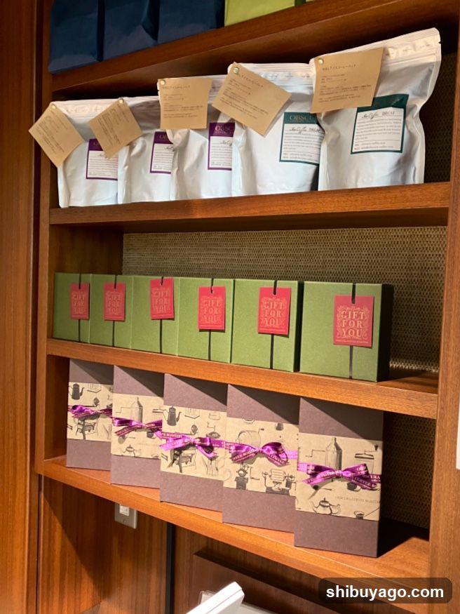 Gift Boxes and Coffee Bags Display