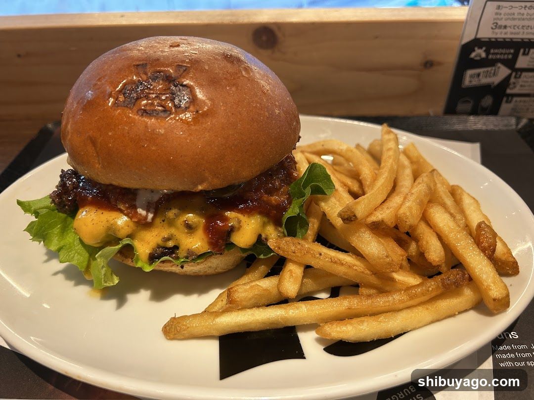 Burger and Fries Plate