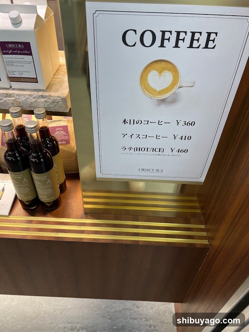 Coffee Menu Display