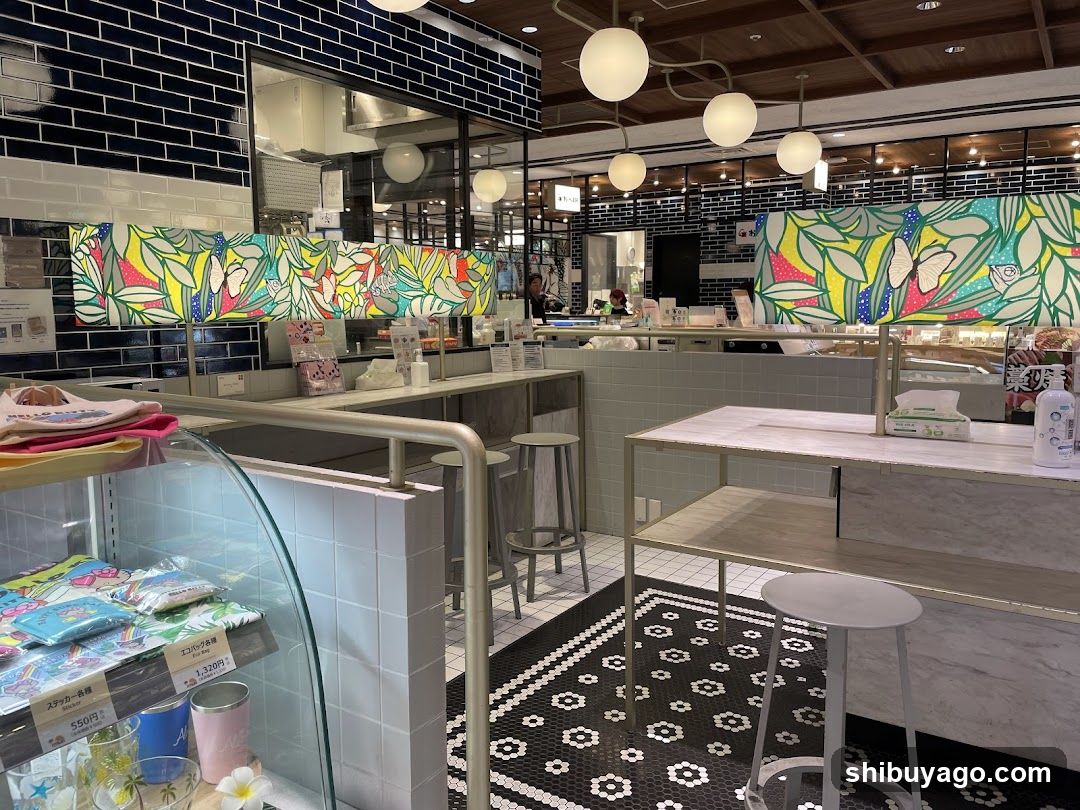 Interior of a modern cafe or food hall