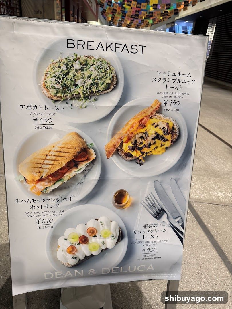 Breakfast Menu Display