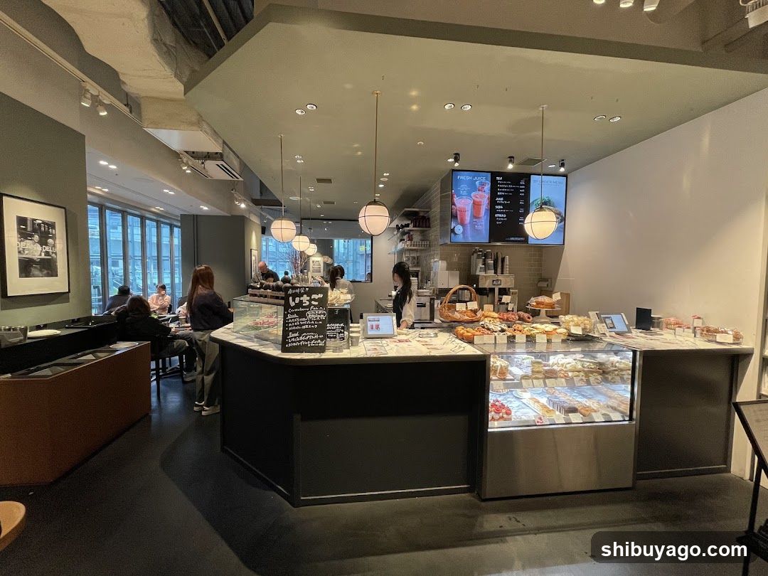 Interior of a modern cafe or bakery
