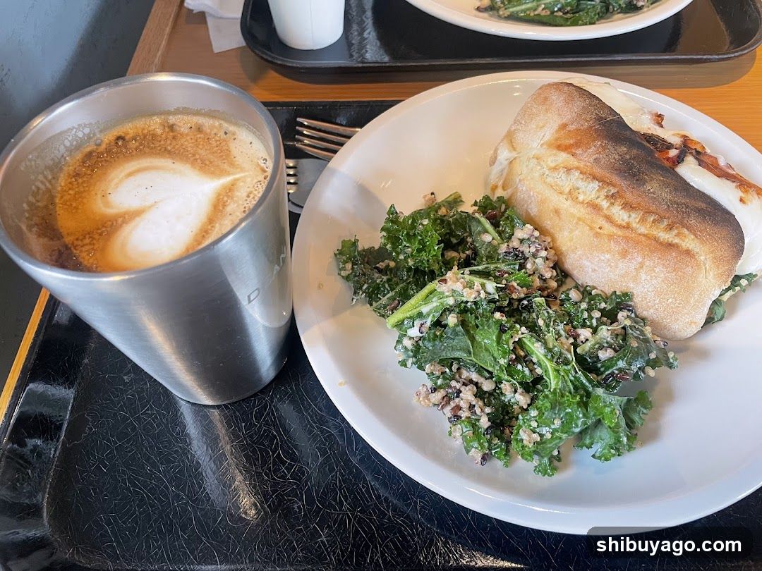 Coffee and Salad Meal
