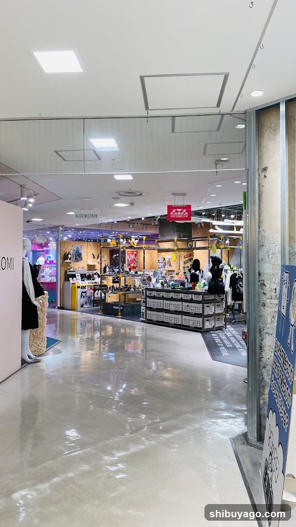 Interior of a shopping mall corridor with retail stores