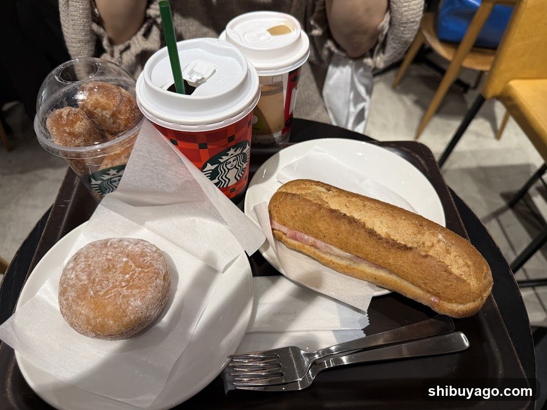 Starbucks Coffee and Pastry Tray
