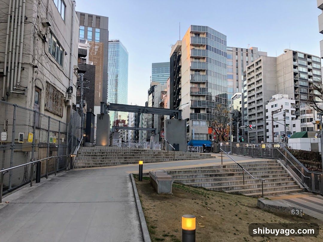Urban Cityscape with Stairs and Buildings