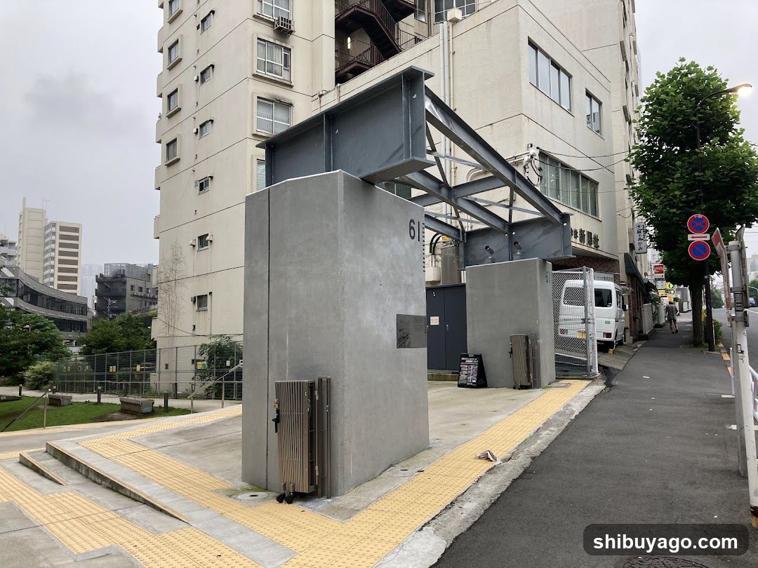 Urban Street Entrance with Concrete Structure