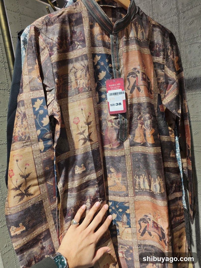 Patterned Kurta with Price Tag