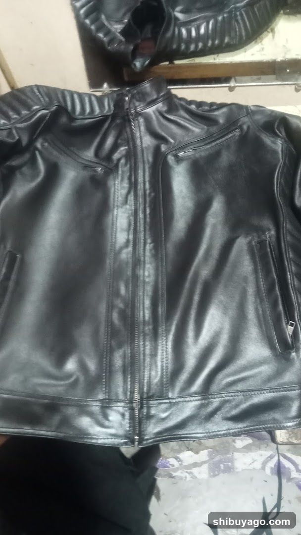 Black Leather Jacket Display